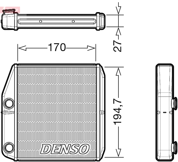 DENSO DRR09101 Scambiatore calore, Riscaldamento abitacolo