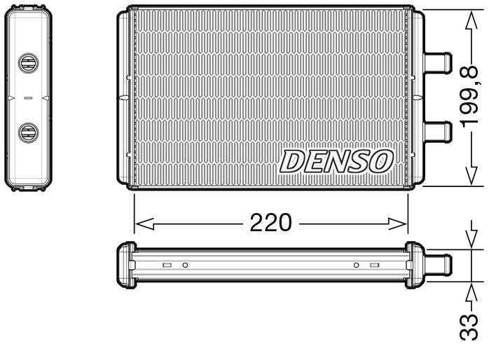 DENSO DRR12016 Scambiatore calore, Riscaldamento abitacolo-Scambiatore calore, Riscaldamento abitacolo-Ricambi Euro