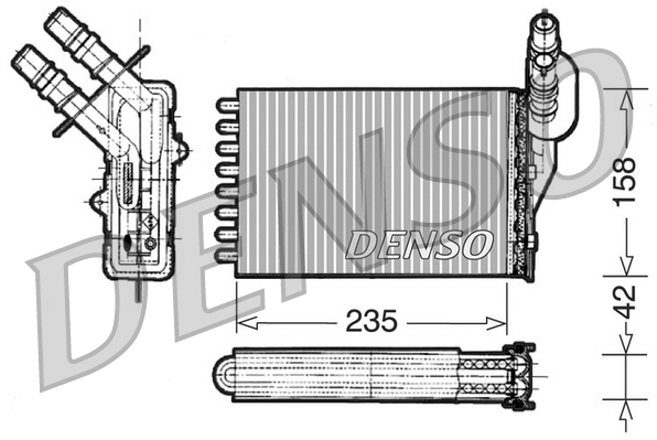 DENSO DRR23001 Scambiatore calore, Riscaldamento abitacolo