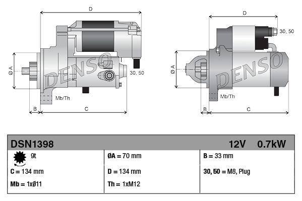 DENSO DSN1398 Starter