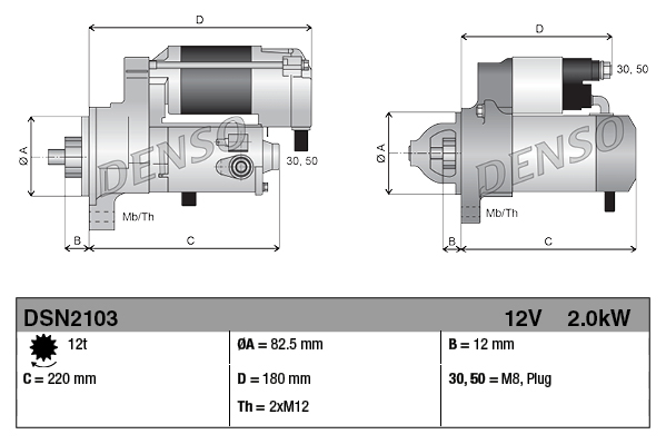 DENSO DSN2103 Motorino d'avviamento