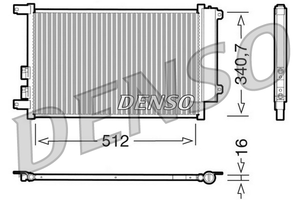 DENSO DCN01010 Condenser, air conditioning for ALFA ROMEO