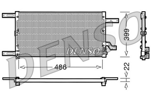 DENSO DCN01021 Condenser, air conditioning for ALFA ROMEO