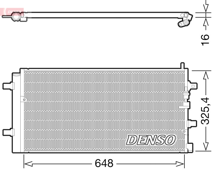DENSO DCN02002 Condenser, air conditioning for AUDI