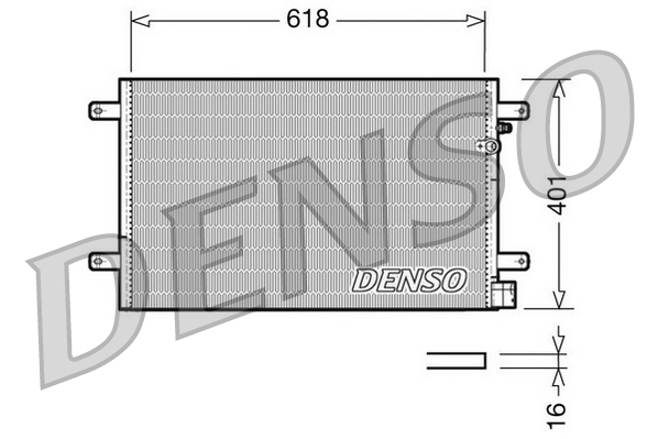 DENSO DCN02006 Condenser, air conditioning for AUDI SEAT