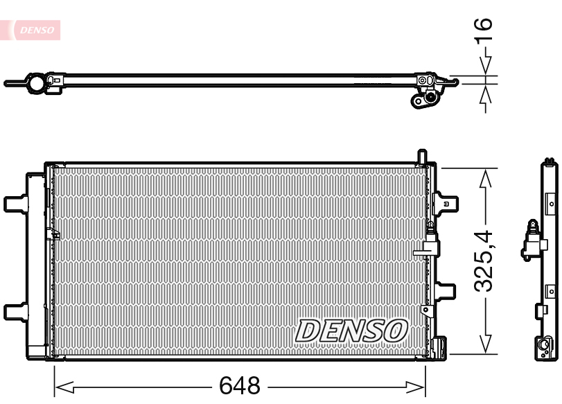 DENSO DCN02040 Condenser, air conditioning for AUDI