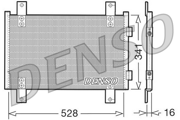 DENSO DCN07001 Condenser, air conditioning for FIAT PEUGEOT