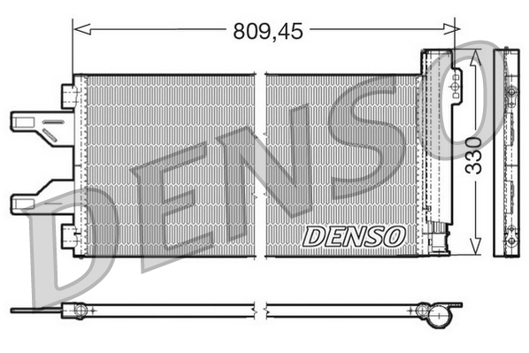 DENSO DCN07050 Condenser, air conditioning for CITROËN FIAT PEUGEOT