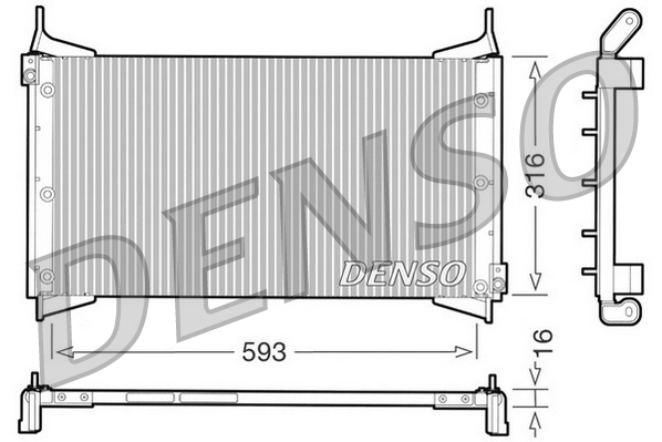 DENSO DCN09012 Condenser, air conditioning for FIAT