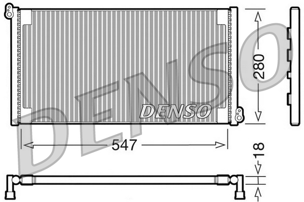 DENSO DCN09081 Condenser, air conditioning for FIAT