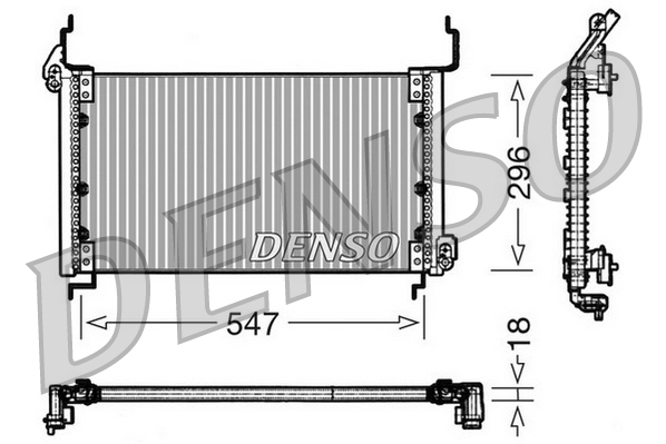 DENSO DCN09082 Condenser, air conditioning for FIAT