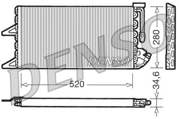 DENSO DCN09092 Condenser, air conditioning for FIAT LANCIA