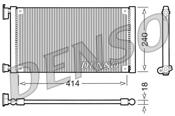 DENSO DCN09120 Condenser, air conditioning for FIAT