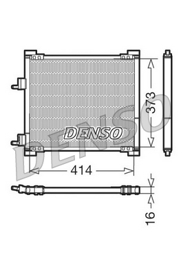 DENSO DCN10015 Condenser, air conditioning for FORD