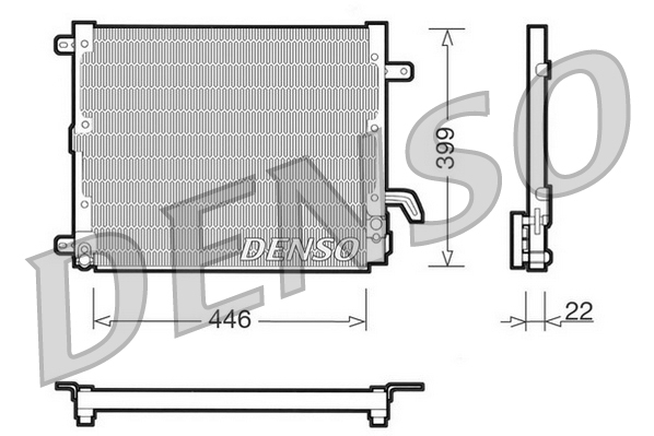 DENSO DCN13002 Condenser, air conditioning for LANCIA