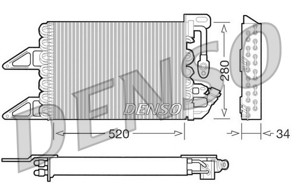 DENSO DCN13012 Condenser, air conditioning for FIAT LANCIA