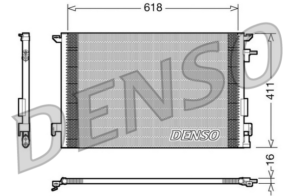 DENSO DCN20031 Condenser, air conditioning for FIAT OPEL VAUXHALL