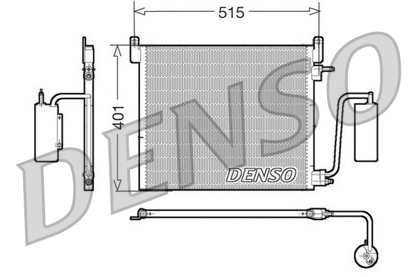 DENSO DCN20033 Condenser, air conditioning for OPEL VAUXHALL