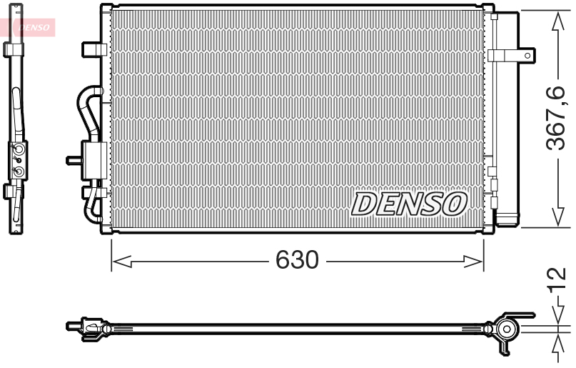 DENSO DCN20050 Condenser, air conditioning for OPEL