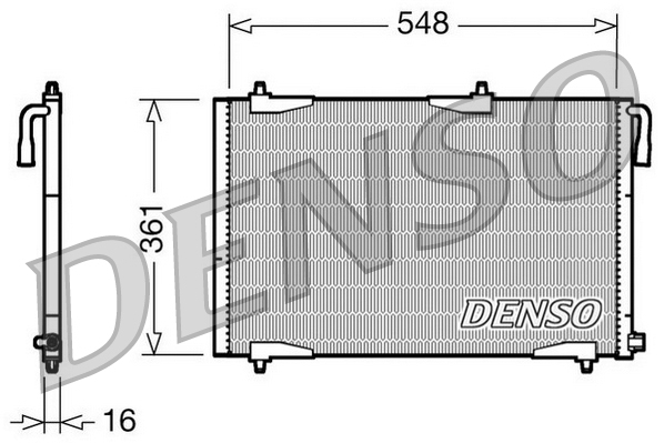 DENSO DCN21002 Condenser, air conditioning for PEUGEOT