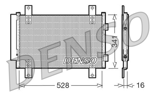 DENSO DCN21007 Condenser, air conditioning for PEUGEOT