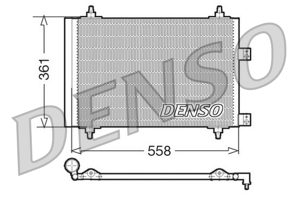 DENSO DCN21016 Condenser, air conditioning for CITROËN PEUGEOT
