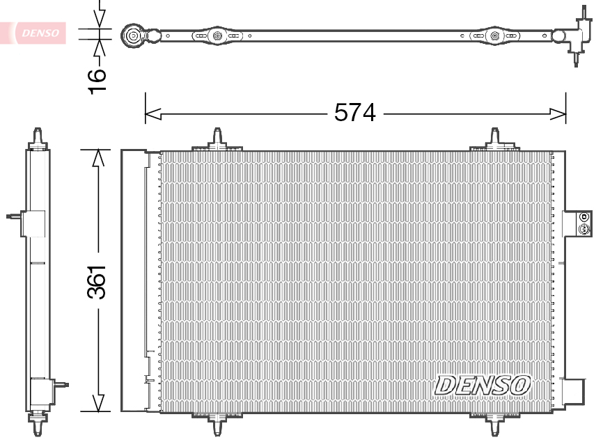 DENSO DCN21019 Condenser, air conditioning for CITROËN PEUGEOT