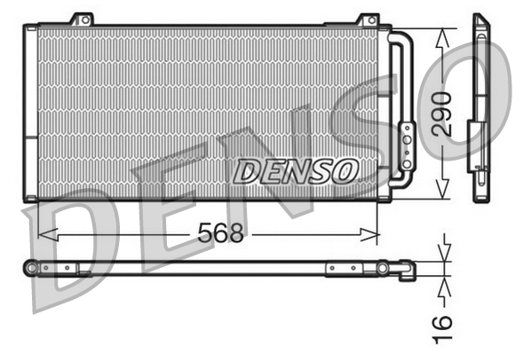 DENSO DCN24001 Condenser, air conditioning for MASERATI MG ROVER