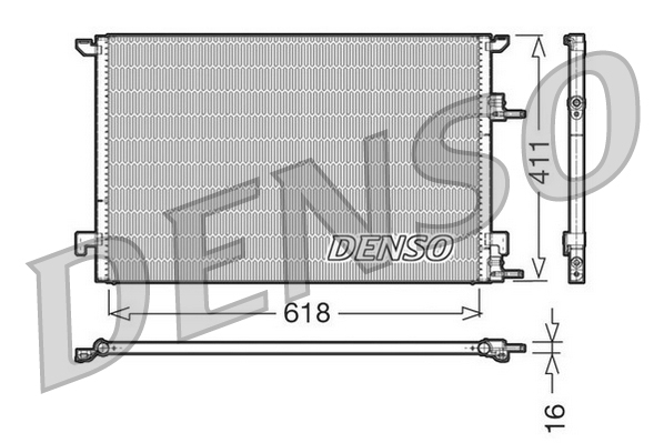 DENSO DCN25001 Condenser, air conditioning for HYUNDAI SAAB