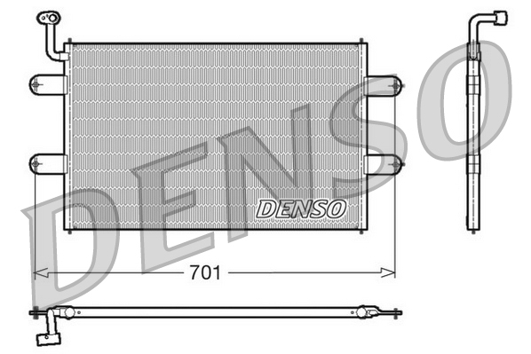 DENSO DCN27003 Condenser, air conditioning for SEAT TOYOTA