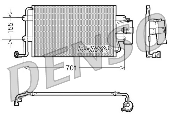 DENSO DCN32025 Συμπυκνωτής, σύστ. κλιματισμού for VW