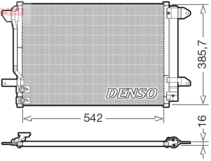 DENSO DCN32072 Condenser, air conditioning for VW