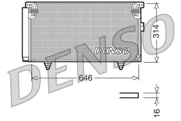 DENSO DCN36001 Condenser, air conditioning for SUBARU