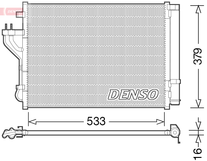 DENSO DCN41004 Συμπυκνωτής, σύστ. κλιματισμού for HYUNDAI KIA