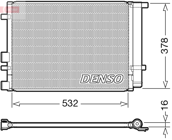 DENSO DCN41005 Συμπυκνωτής, σύστ. κλιματισμού for HYUNDAI