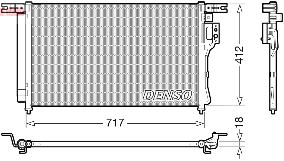 DENSO DCN41008 Συμπυκνωτής, σύστ. κλιματισμού for HYUNDAI