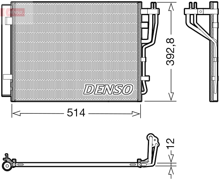 DENSO DCN41014 Συμπυκνωτής, σύστ. κλιματισμού for HYUNDAI KIA