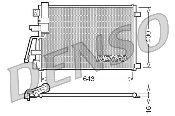 DENSO DCN46003 Condenser, air conditioning for NISSAN