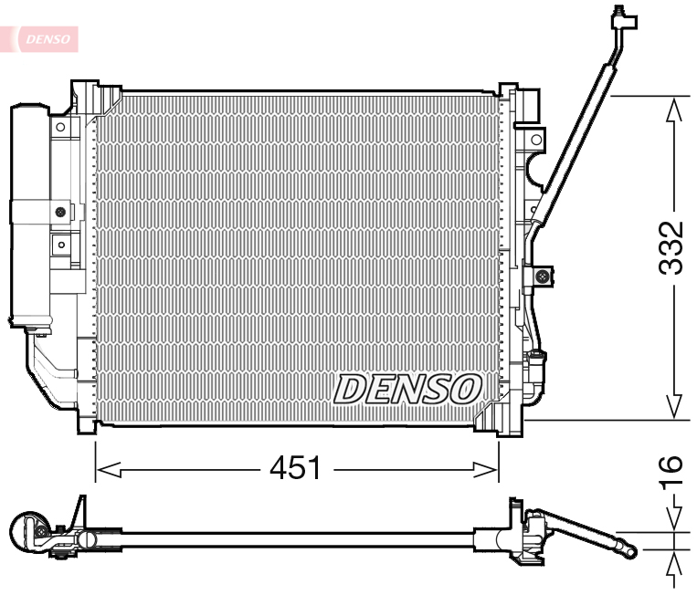 DENSO DCN46023 Condenser, air conditioning