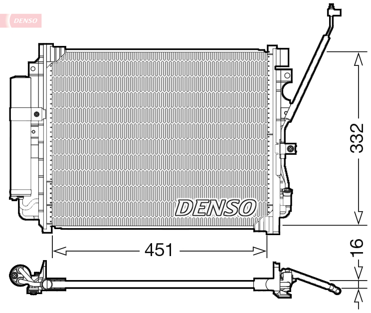 DENSO DCN46024 Condenser, air conditioning
