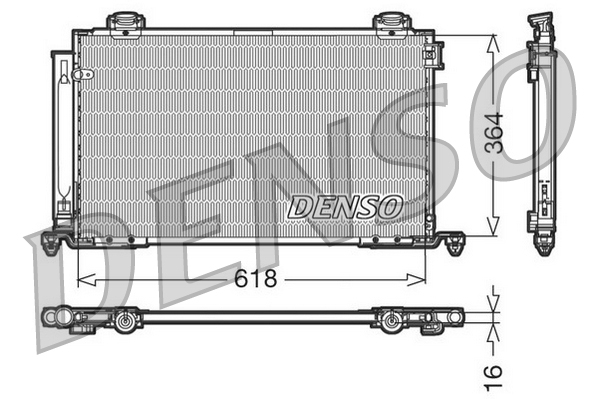 DENSO DCN50015 Condenser, air conditioning for TOYOTA