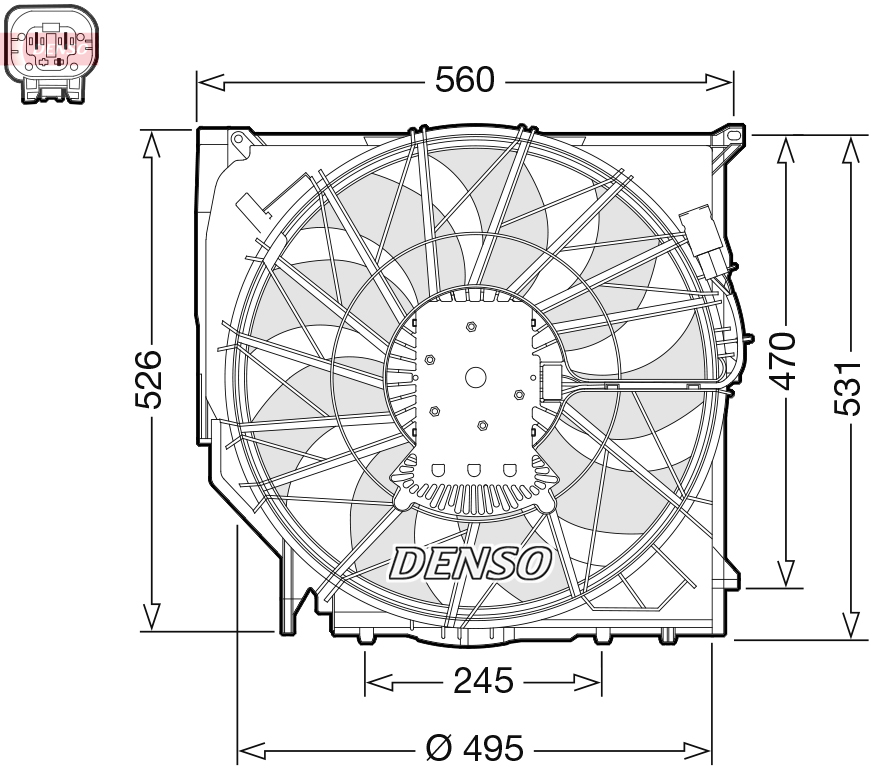 DENSO DER05008 Fan, engine...