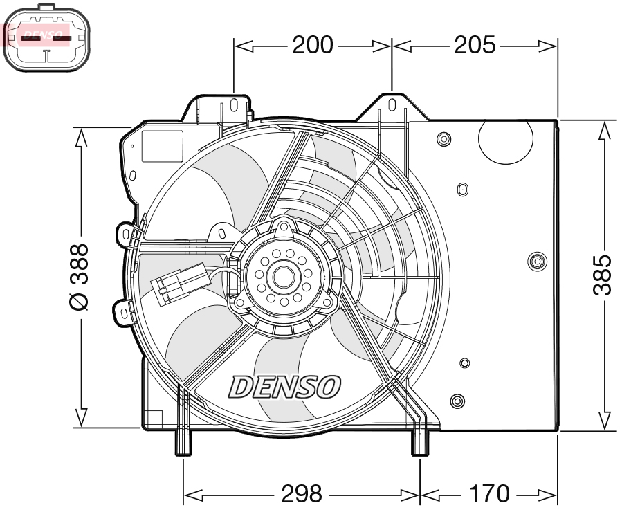 DENSO DER21024 Fan, engine...