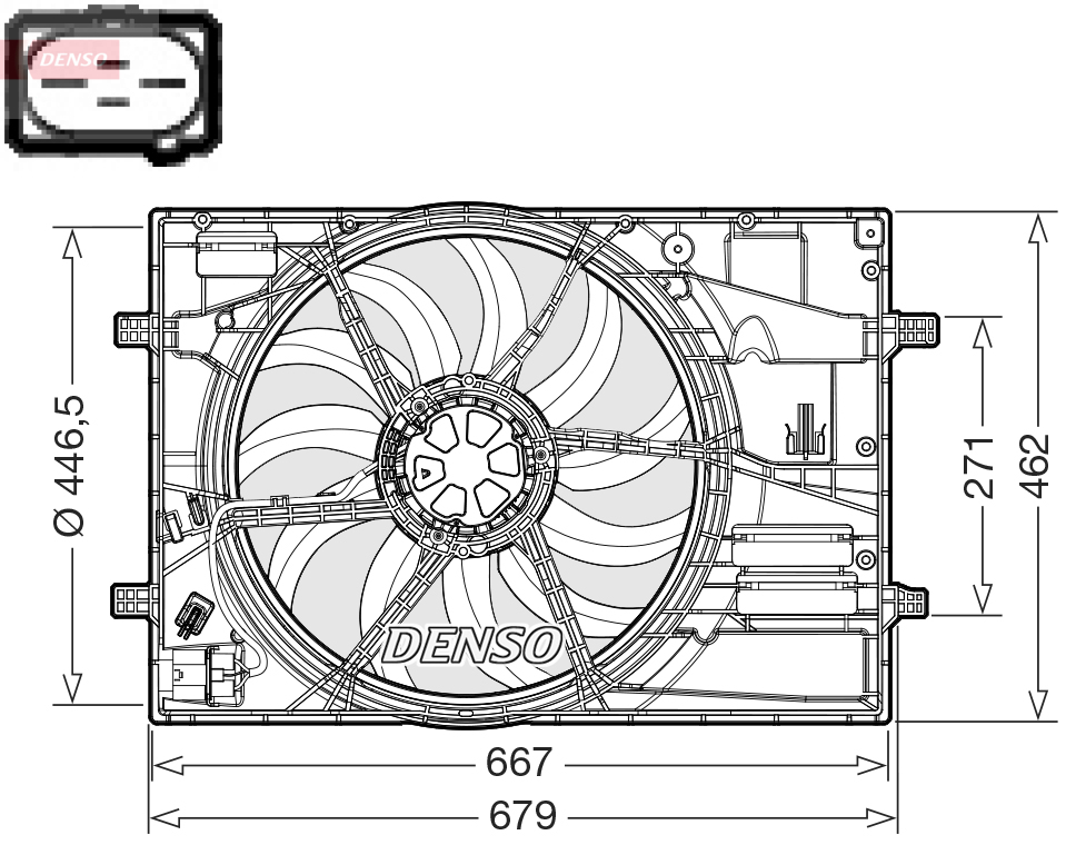 DENSO DER32018 Βεντιλατέρ, ψύξη κινητήρα for AUDI CUPRA SEAT SKODA VW