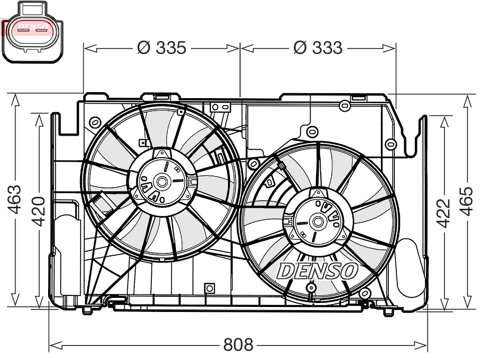 DENSO DER50002 Βεντιλατέρ, ψύξη κινητήρα for TOYOTA