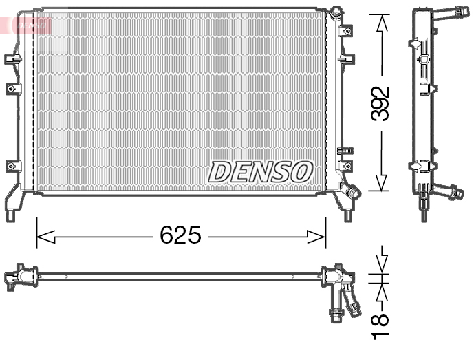 DENSO DRM02016 Radiator, engine cooling
