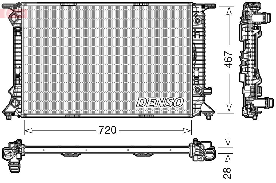 DENSO DRM02021 Radiator,...
