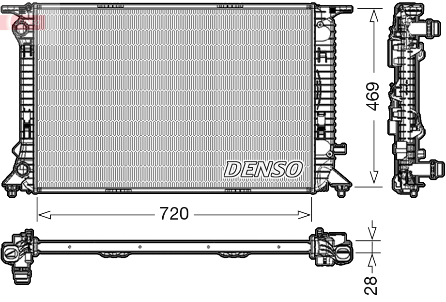 DENSO DRM02022 Radiator,...