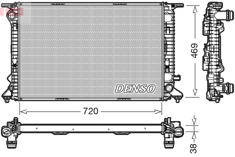 DENSO DRM02024 Radiator,...