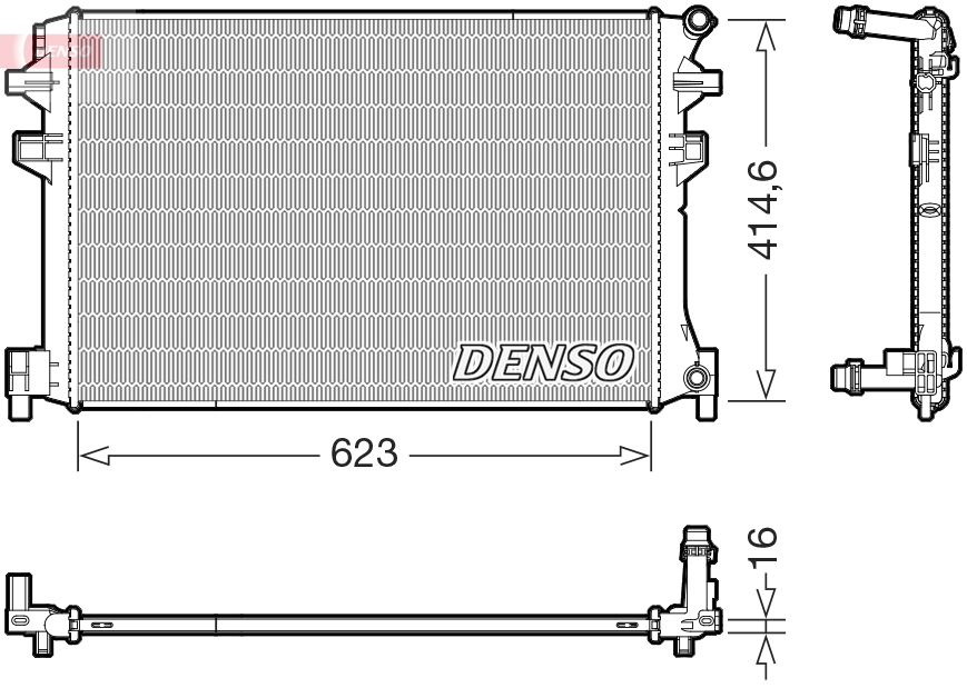 DENSO DRM02048 Radiator,...